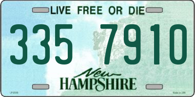 NH license plate 3357910