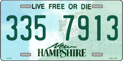 NH license plate 3357913