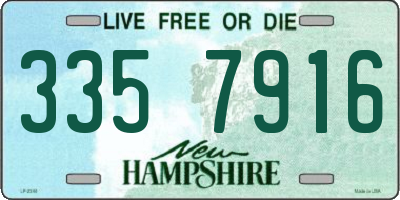 NH license plate 3357916