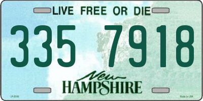 NH license plate 3357918