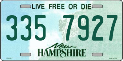 NH license plate 3357927