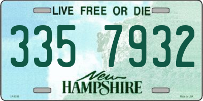 NH license plate 3357932