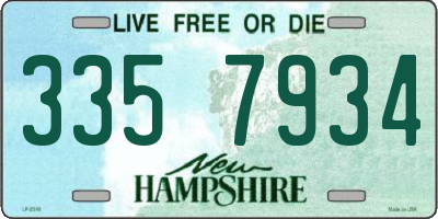 NH license plate 3357934