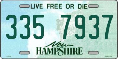 NH license plate 3357937