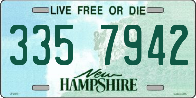 NH license plate 3357942