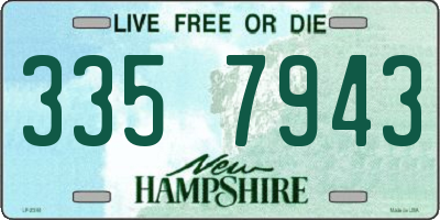 NH license plate 3357943