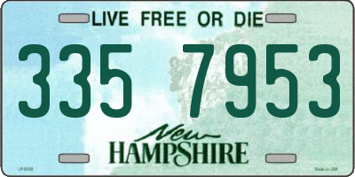 NH license plate 3357953