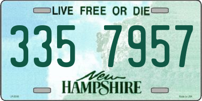 NH license plate 3357957