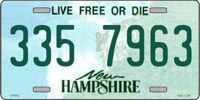 NH license plate 3357963