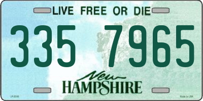NH license plate 3357965