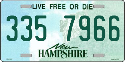 NH license plate 3357966