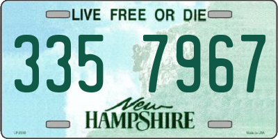 NH license plate 3357967