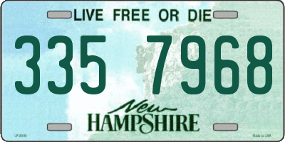 NH license plate 3357968