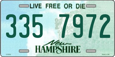 NH license plate 3357972