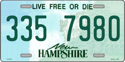 NH license plate 3357980