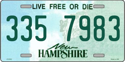 NH license plate 3357983
