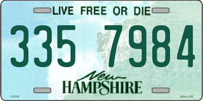 NH license plate 3357984