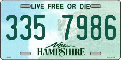 NH license plate 3357986