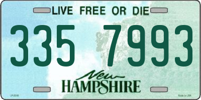NH license plate 3357993