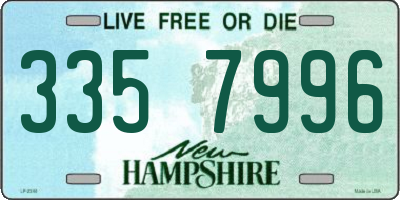 NH license plate 3357996