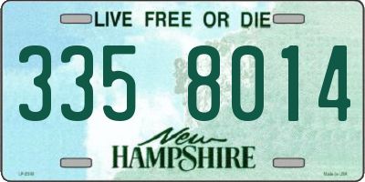 NH license plate 3358014