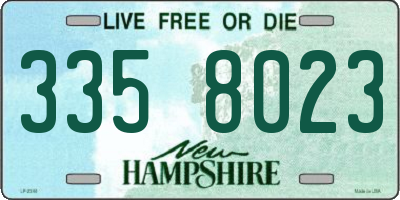 NH license plate 3358023
