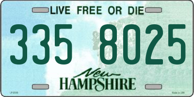 NH license plate 3358025