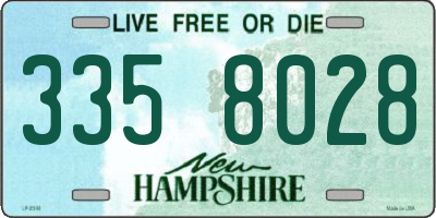 NH license plate 3358028