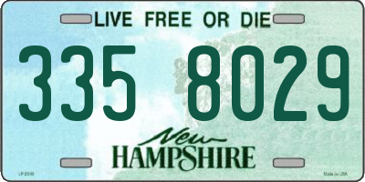 NH license plate 3358029
