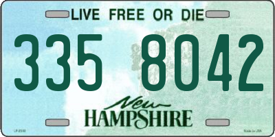 NH license plate 3358042