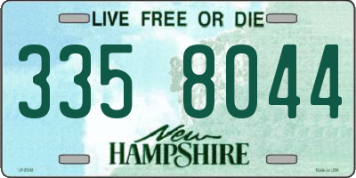 NH license plate 3358044