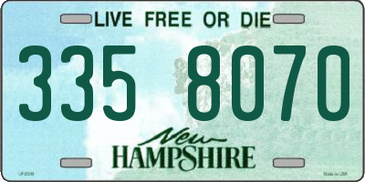 NH license plate 3358070