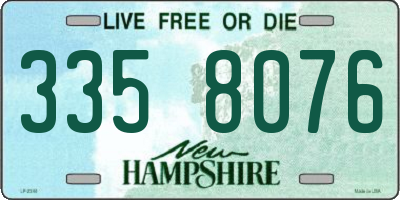 NH license plate 3358076
