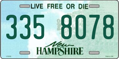 NH license plate 3358078