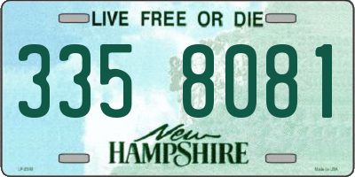 NH license plate 3358081