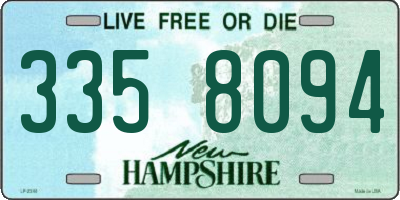 NH license plate 3358094