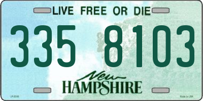NH license plate 3358103