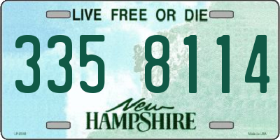 NH license plate 3358114