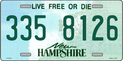 NH license plate 3358126