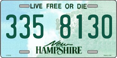 NH license plate 3358130