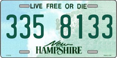 NH license plate 3358133