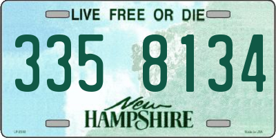 NH license plate 3358134
