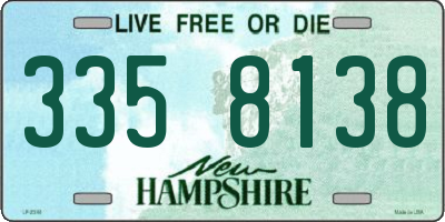 NH license plate 3358138