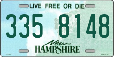 NH license plate 3358148