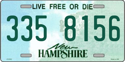 NH license plate 3358156