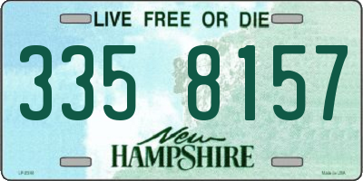 NH license plate 3358157