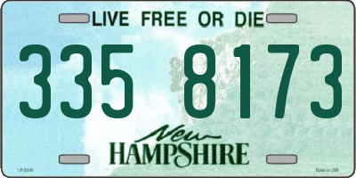 NH license plate 3358173