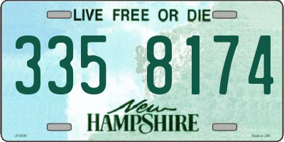 NH license plate 3358174