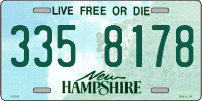 NH license plate 3358178