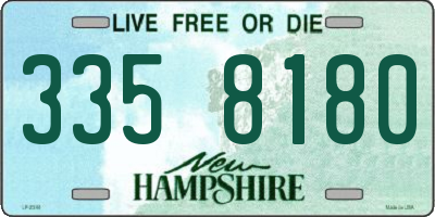 NH license plate 3358180